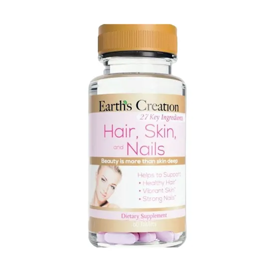 Multivitamínico Earths Creation Hair, Skin & Nails 60 Cápsulas